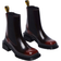Dr. Martens Maybole Square Toe Chelsea Boots - Black/Cherry Red