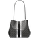 Michael Kors Pratt Medium Signature Logo and Metallic Shoulder Bag - Black