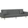 vidaXL Cama De Dark Grey Sofa 220cm 2Stk. Zweisitzer