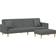 vidaXL Cama De Dark Grey Sofa 220cm 2Stk. Zweisitzer