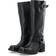 Cashott Tall Biker Leather Boot - Black