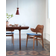 Warm Nordic Gesture Upholstered Teak Oiled Sea Blue Køkkenstol 80cm