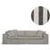 Meli Meli Luca Grande Black/White Sofa 260cm 3 Seater
