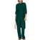 Mango Knitted Wideleg Trousers - Dark Green