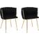 HYGRAD Modern Black Kitchen Chair 72cm 2pcs