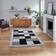 Think Rugs Brooklyn BRK04 Checkers Geometric Grey, Black 120x170cm