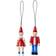 Kay Bojesen Ole & Lise Red/Blue/White Julgranspynt 10cm 2st