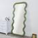 Melody Maison Full Length Wave Olive Green Floor Mirror 80x180cm