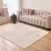THE RUGS Geometric Machine Woven Cream Area Rug 2'7" x 4'11" White 160x230cm