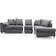 Abakus Direct Jumbo Cord Grey Sofa 272cm 5 Seater