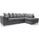 Abakus Direct Jumbo Cord Grey Sofa 272cm 5 Seater