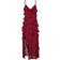 Neo Noir Palazzo Burnout Dress - Burgundy