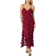 Neo Noir Palazzo Burnout Dress - Burgundy