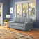 Lark Manor Yalaha Light Gray Sofa 78" 3 Seater