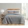 Truly Soft Textured Waffle Weave Bedspread Gray (264.2x228.6cm)