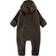 Mikk-Line Wool Baby Suit with Ears - Dark Brown Melange (50041)