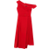 Karen Millen Soft Tailored Crepe One Shoulder Belted Pleated Midi Dress - Red