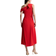 Karen Millen Soft Tailored Crepe One Shoulder Belted Pleated Midi Dress - Red