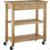 Premier Housewares Hevea Natural Trolley Table 40x80cm