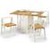 Julian Bowen Savoy Light Oak/White Dining Set 80x120cm 5pcs