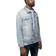 X-Ray Men's Casual Biker Denim Jacket - Bleach Wash