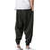 LifeHe Hiphop Army Linen Cotton Harem Pants - Black