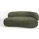 Westwing Collection Alba Dark Green Sofa 185cm Zweisitzer