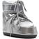 Moon Boot Icon Low Padded Metallic Satin Snow Boots - Silver