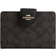 Coach Medium Corner Zip Wallet - Signature Canvas/Gold/Walnut/Black