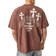 boohooMAN Oversized Acid Wash Cross Graphic T-shirt - Chocolate