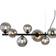 Globo Riha Black/Smoke Pendelleuchte 120cm