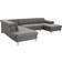 Xora Living Landscape Dark Grey Sofa 320cm 5 Seater