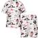 ZHBwal Kid's Dachshund Dog Puppy Pink Love Pajamas Set - White