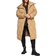 Yours Curve Quilted Puffer Coat - Brown