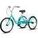 Tricycles 7 Speed Adult Trikes 24" 3 Wheel Cruise Bikes Blue