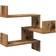 vidaXL Corner Living Room Brown Wall Shelf 40cm