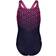 Arena Girl's Kikko V Print Swimsuit - Navy/Shocking Pink