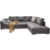 MID.YOU Alvito Grey Sofa 298cm 4 Seater
