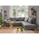 MID.YOU Alvito Grey Sofa 298cm 4-Sitzer