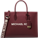 Michael Kors Mirella Medium Pebbled Leather Tote Bag - Oxblood