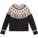 White Stuff Mono Fairisle Jumper - Black Multi