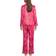 Chelsea Peers Satin Giraffe Print Long Pyjama Set - Pink