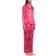 Chelsea Peers Satin Giraffe Print Long Pyjama Set - Pink