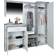 MID.YOU 1803047201 Grey/White Kleiderschrank 200x200cm 5Stk.