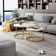 Vicco Montreal White/Gold Coffee Table 77cm 2pcs