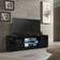 Mex Furniture LED Gloss Doors Black TV Bench 120x40cm