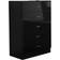 Fwstyle Bedroom Storage Black Gloss Chest of Drawer 70x100cm