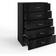 Fwstyle Bedroom Storage Black Gloss Chest of Drawer 70x100cm