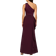 Adrianna Papell One Shoulder Long Satin Crepe Mermaid Gown - Bordeaux Glow