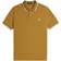 Fred Perry Twin Tipped Polo Shirt - Dark Caramel/Snow White/Silver Blue